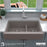 Quartz Composite Concrete Kitchen Sink Matte 5