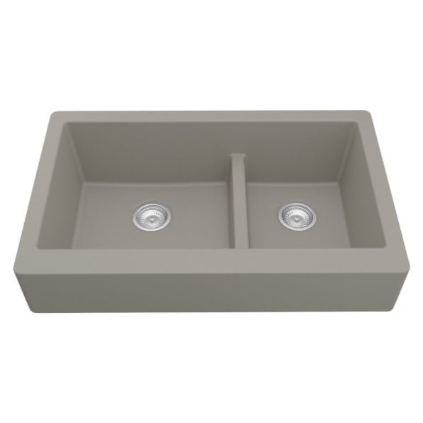 Quartz Composite Concrete Kitchen Sink Matte 1
