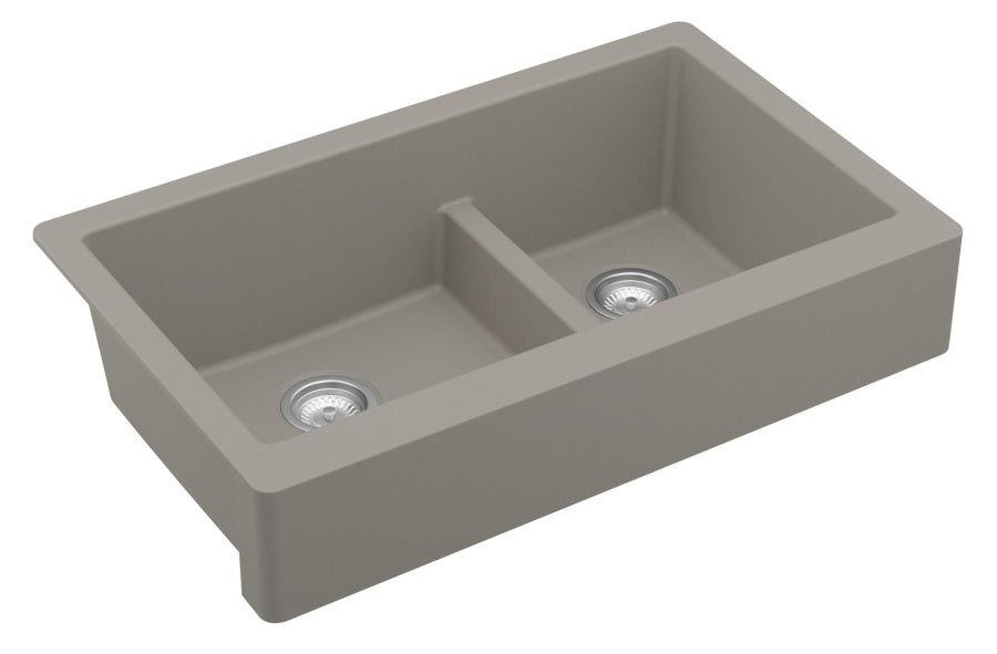 Quartz Composite Concrete Kitchen Sink Matte 2