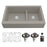 Quartz Composite Concrete Kitchen Sink Matte 1