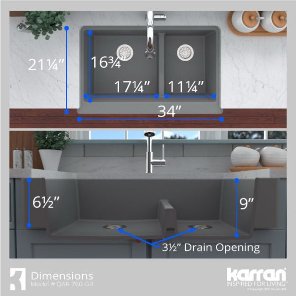 Quartz Composite Grey Kitchen Sink Matte 7