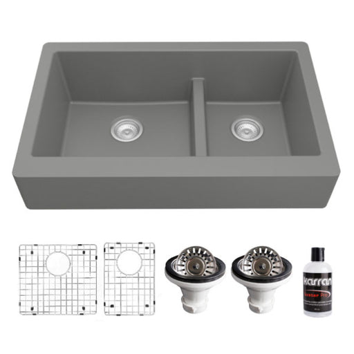 Quartz Composite Grey Kitchen Sink Matte 1