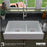 Quartz Composite White Kitchen Sink Matte 5
