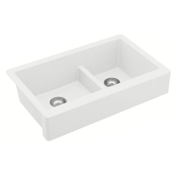 Quartz Composite White Kitchen Sink Matte 2