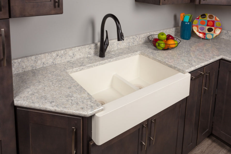 Quartz Composite White Kitchen Sink Matte 6
