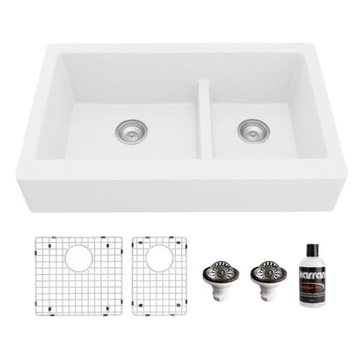Quartz Composite White Kitchen Sink Matte 1