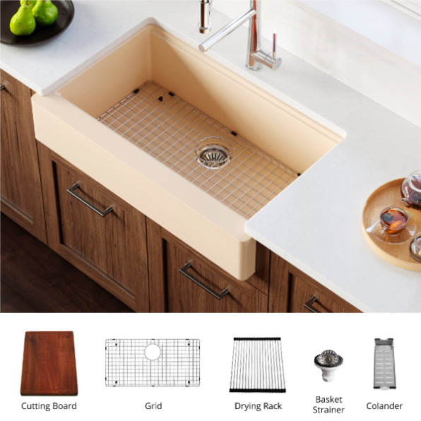 Quartz Composite Bisque Kitchen Sink Matte 2