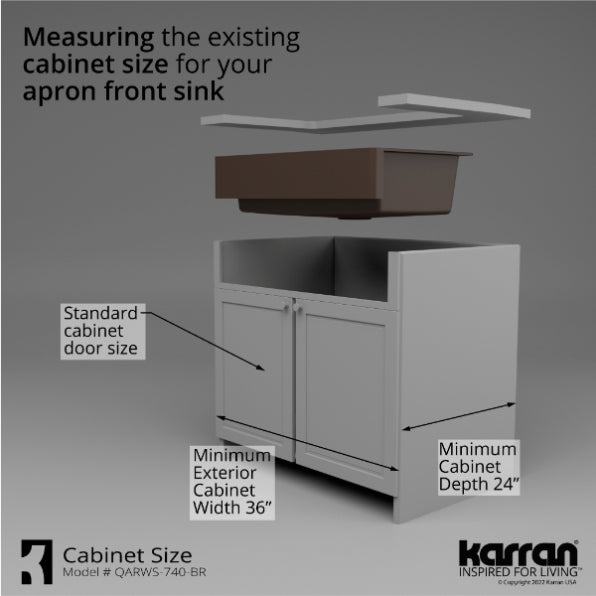 Quartz Composite Brown Kitchen Sink Matte 9