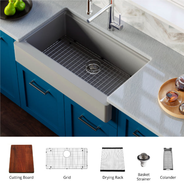Quartz Composite Grey Kitchen Sink Matte 2