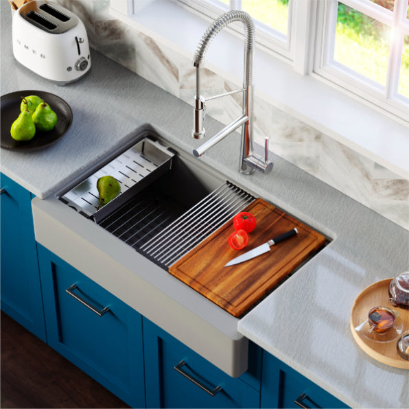 Quartz Composite Grey Kitchen Sink Matte 3