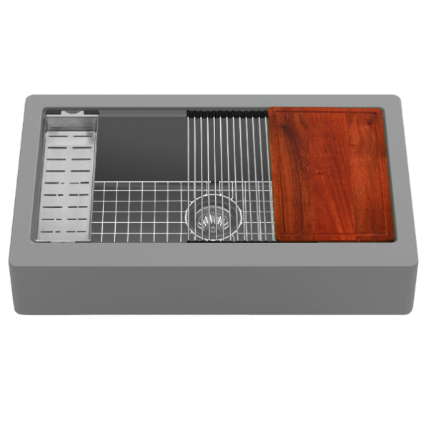 Quartz Composite Grey Kitchen Sink Matte 1