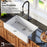 Quartz Composite White Kitchen Sink Matte 7