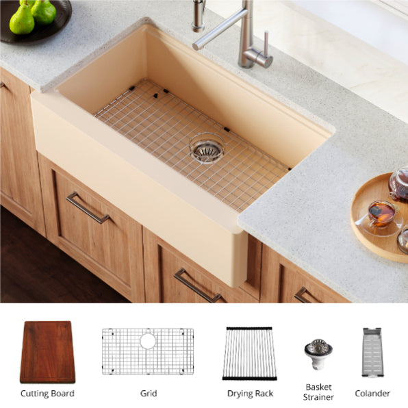 Quartz Composite Bisque Kitchen Sink Matte 2