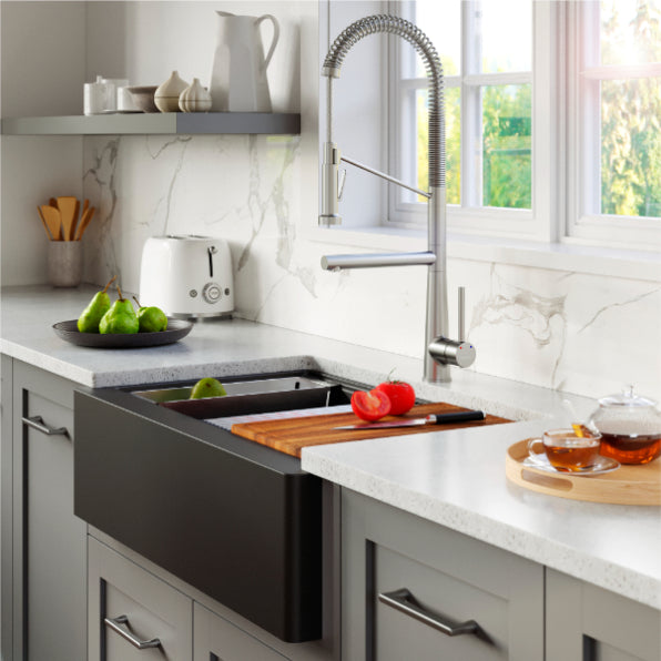 Quartz Composite Black Kitchen Sink Matte 4