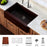 Quartz Composite Brown Kitchen Sink Matte 2