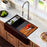 Quartz Composite Brown Kitchen Sink Matte 3