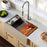 Quartz Composite Concrete Kitchen Sink Matte 3