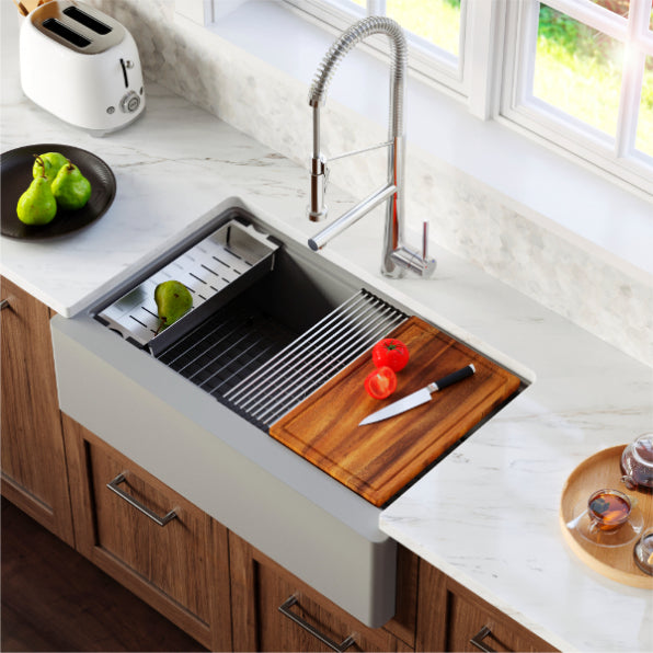 Quartz Composite Grey Kitchen Sink Matte 3