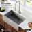 Quartz Composite Grey Kitchen Sink Matte 7