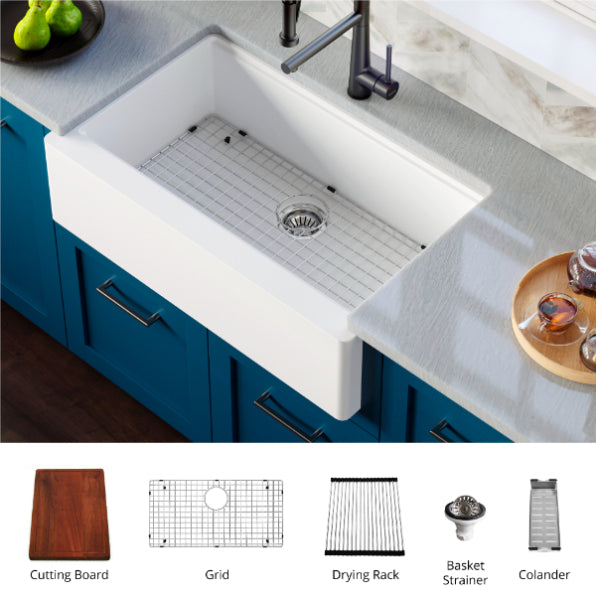 Quartz Composite White Kitchen Sink Matte 2