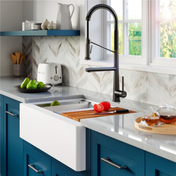 Quartz Composite White Kitchen Sink Matte 4