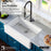 Quartz Composite White Kitchen Sink Matte 7