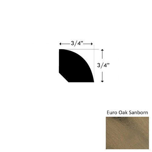 Mill Creek Wood Euro Oak Sanborn Quarter Round Urethane 1