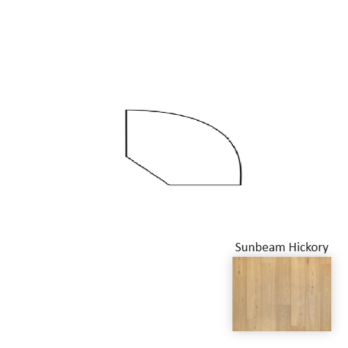 NatureTEK Premier Stellaris Sunbeam Hickory Laminate Wood Moulding / Trim - 94" Quarter Round