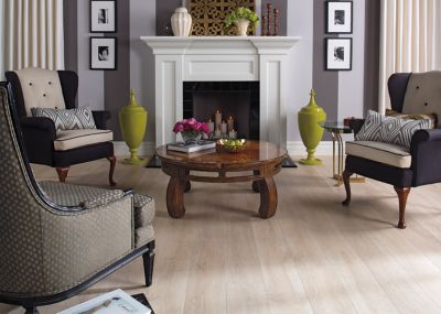 NatureTEK Select Reclaime White Wash Oak Laminate Wood Plank Flooring - Textured