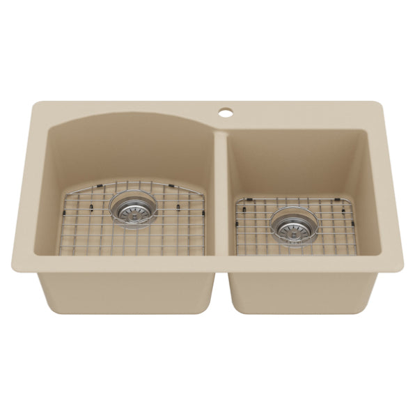 Quartz Composite Bisque Kitchen Sink Matte 2