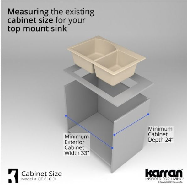 Quartz Composite Bisque Kitchen Sink Matte 9