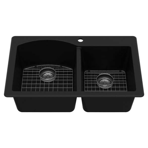 Quartz Composite Black Kitchen Sink Matte 2