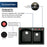 Quartz Composite Black Kitchen Sink Matte 4