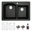 Quartz Composite Black Kitchen Sink Matte 1