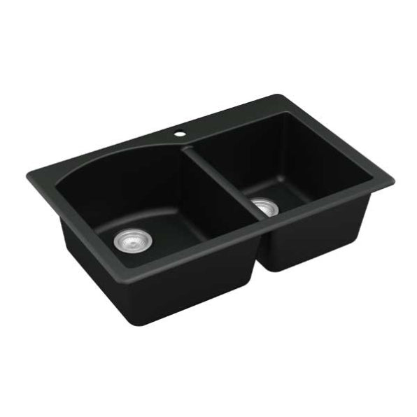 Quartz Composite Black Kitchen Sink Matte 2