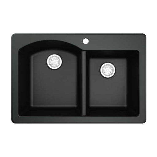 Quartz Composite Black Kitchen Sink Matte 1