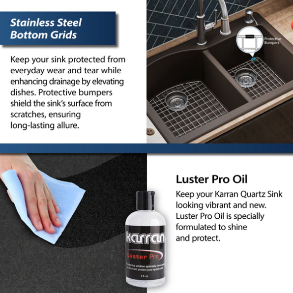 Quartz Composite Brown Kitchen Sink Matte 11