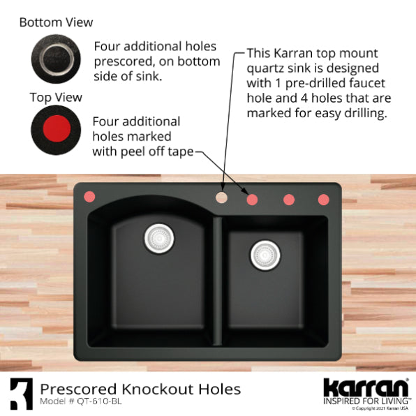 Quartz Composite Brown Kitchen Sink Matte 3