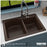 Quartz Composite Brown Kitchen Sink Matte 5