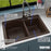 Quartz Composite Brown Kitchen Sink Matte 6