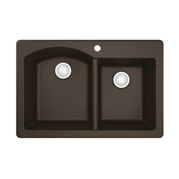 Quartz Composite Brown Kitchen Sink Matte 1