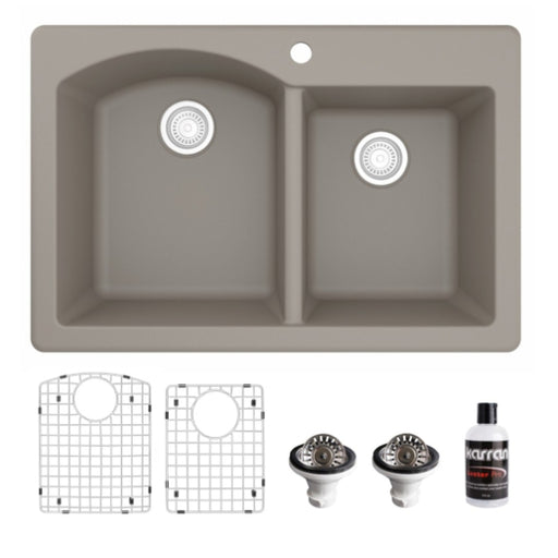 Quartz Composite Concrete Kitchen Sink Matte 1
