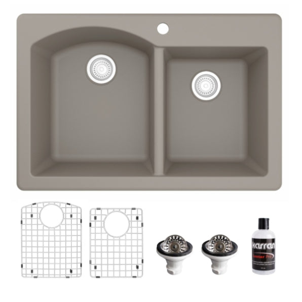 Quartz Composite Concrete Kitchen Sink Matte 1