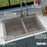 Quartz Composite Concrete Kitchen Sink Matte 6