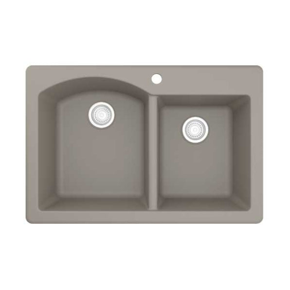 Quartz Composite Concrete Kitchen Sink Matte 1