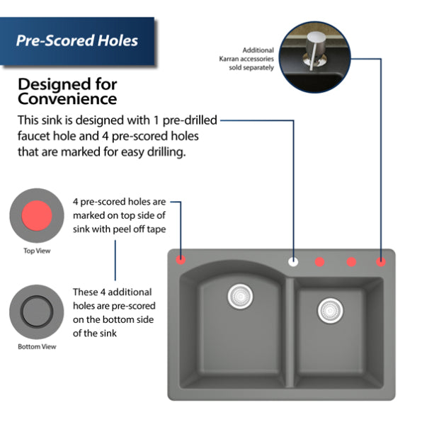 Quartz Composite Grey Kitchen Sink Matte 4
