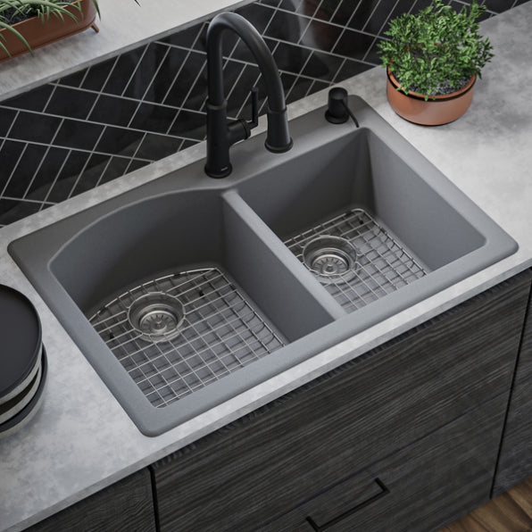 Quartz Composite Grey Kitchen Sink Matte 5