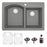 Quartz Composite Grey Kitchen Sink Matte 1