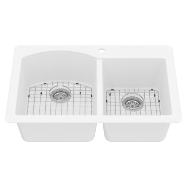 Quartz Composite White Kitchen Sink Matte 2
