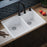 Quartz Composite White Kitchen Sink Matte 5